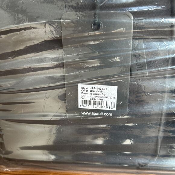 Lipault Paris 19" Weekend Bag Black Carry On Luggage Bag Adjustable Strap NEW - Picture 6 of 9